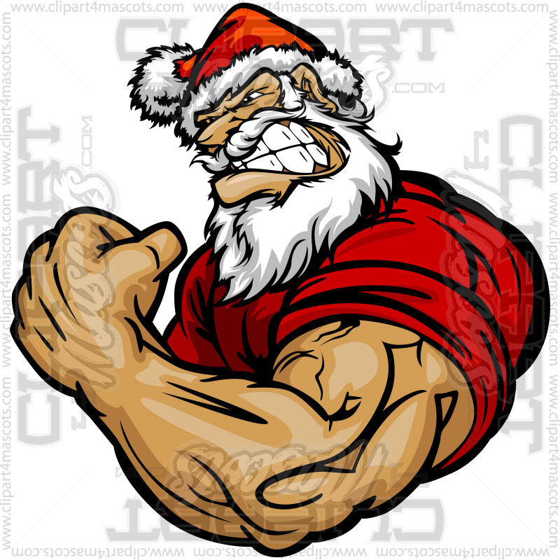 Muscular Santa Claus Image Vector Or Formats