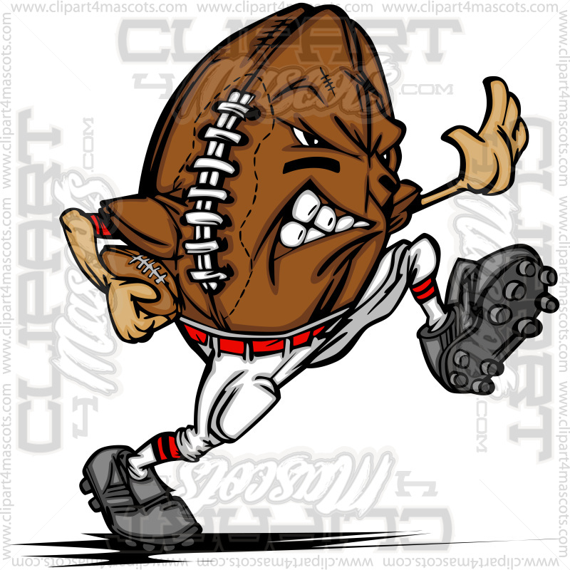 Football Cartoon Character Image. Vector or Jpg Formats.