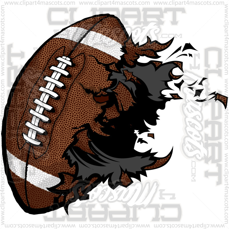 Football Explosion Image. Vector or Jpg Formats.