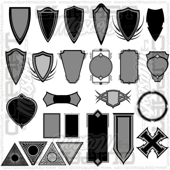 Vector Badge Shapes Image Modifiable Vector Format