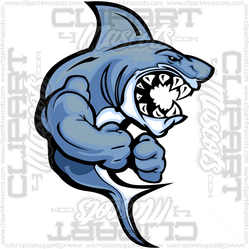Shark Mascot Image. Vector or Jpg Formats.
