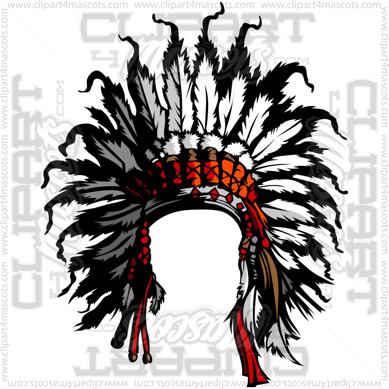 Vector Indian Headdress Image. Vector or Jpg Formats.