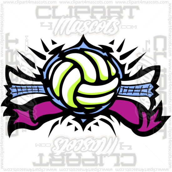 Volleyball Shirt Design Clipart Image. Vector or Jpg Formats.