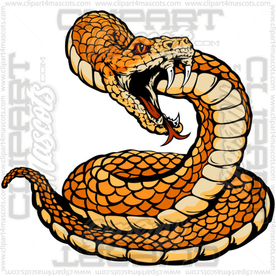 Coiled Rattlesnake Clipart Vector Rattlesnake Image Eps