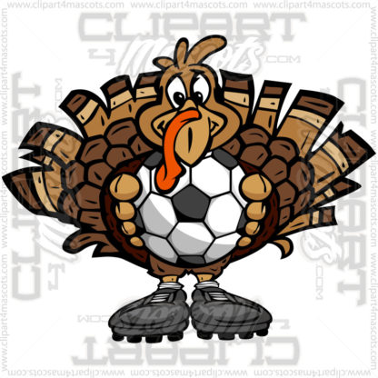 Soccer Turkey Bird Image. Vector or Jpg Formats.