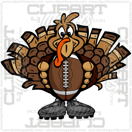 Football Turkey Cartoon Image. Vector or Jpg Formats.