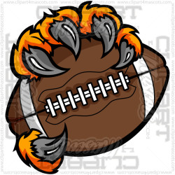 Tiger Football Clip Art Image. Vector or Jpg Formats.