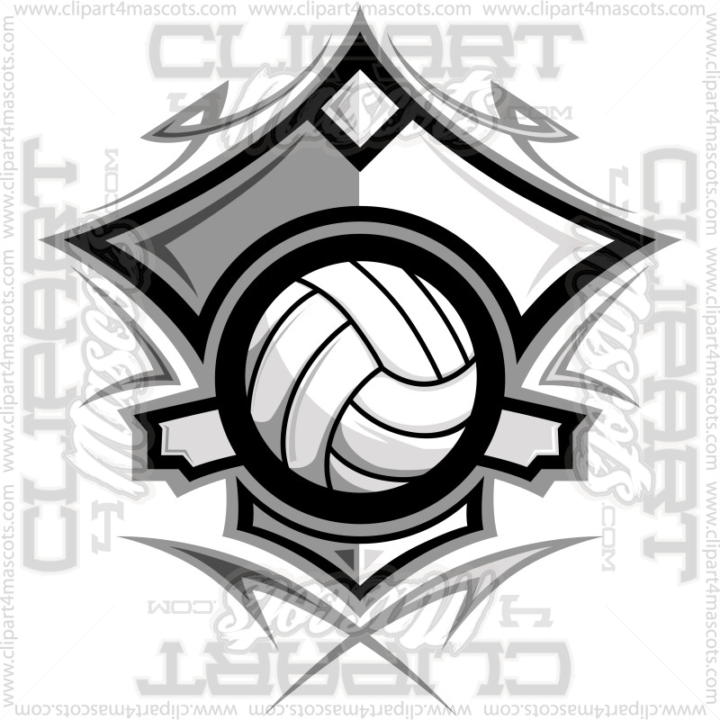 Neat Volleyball Art Image. Vector or Jpg Formats.