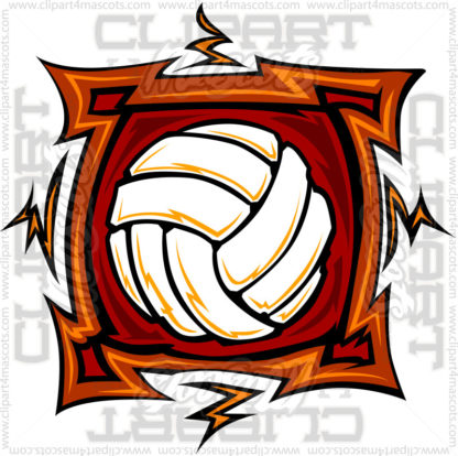 Volleyball Clip Art Image. Vector or Jpg Formats.