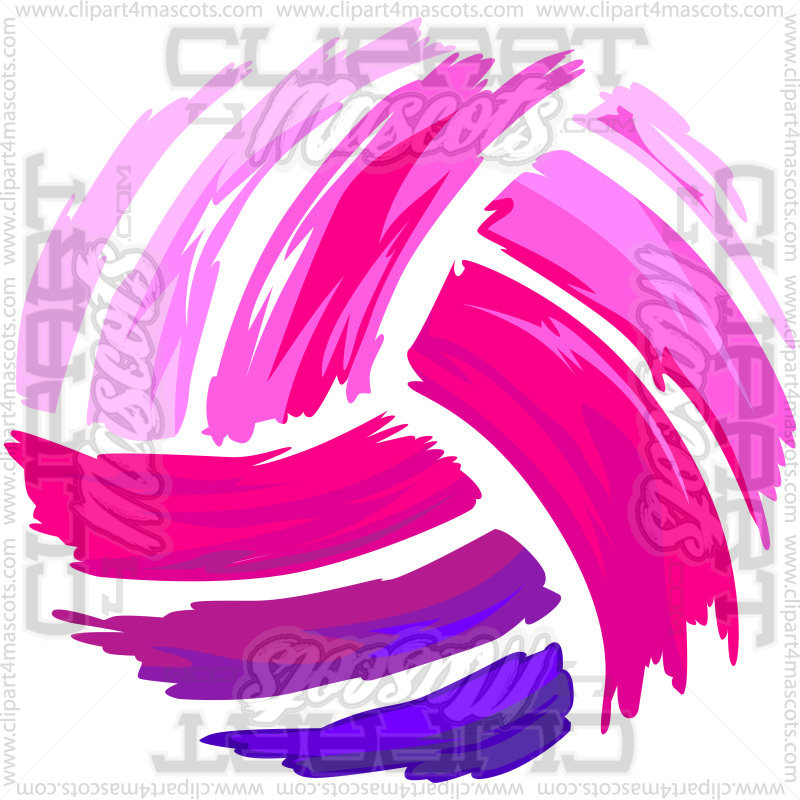 Pink Volleyball Image Image. Vector or Jpg Formats.