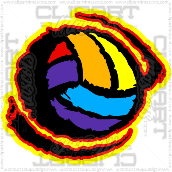 Volleyball Graphic Image. Vector or Jpg Formats.