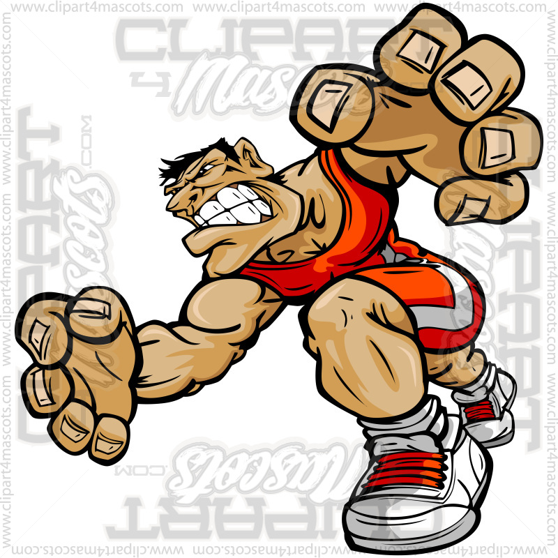 Wrestling Cartoon Image. Vector or Jpg Formats.