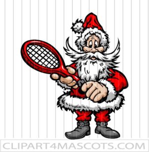 Clipart Santa Tennis Player
