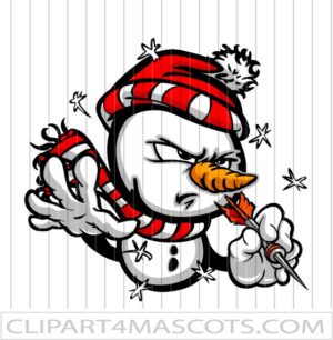Snowman Throwing Darts