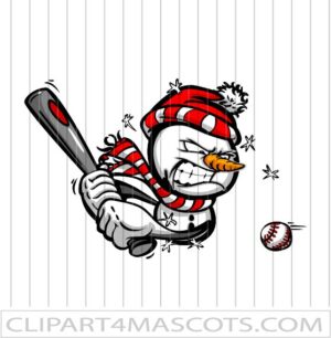 Winter Baseball Cartoon