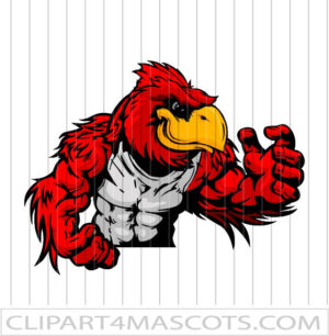 Wrestling Red Bird Logo
