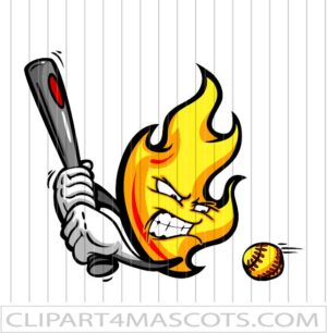 Flame Hitting Softball