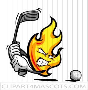 Flame Playing Golf