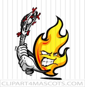 Flame Playing Lacrosse