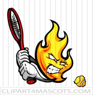 Flame Swinging a Tennis Racquet
