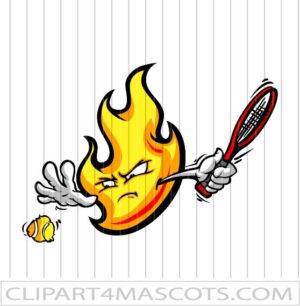 Flame Tennis Clipart