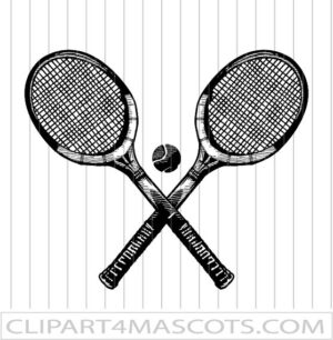 Wood Tennis Racquets Clipart