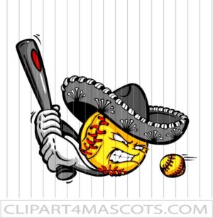 Cartoon Cinco De Mayo Softball