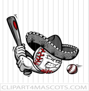 Sombrero Baseball Cartoon