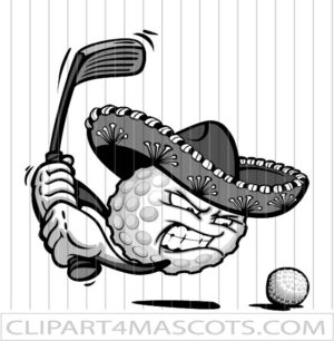 Sombrero Golf Cartoon