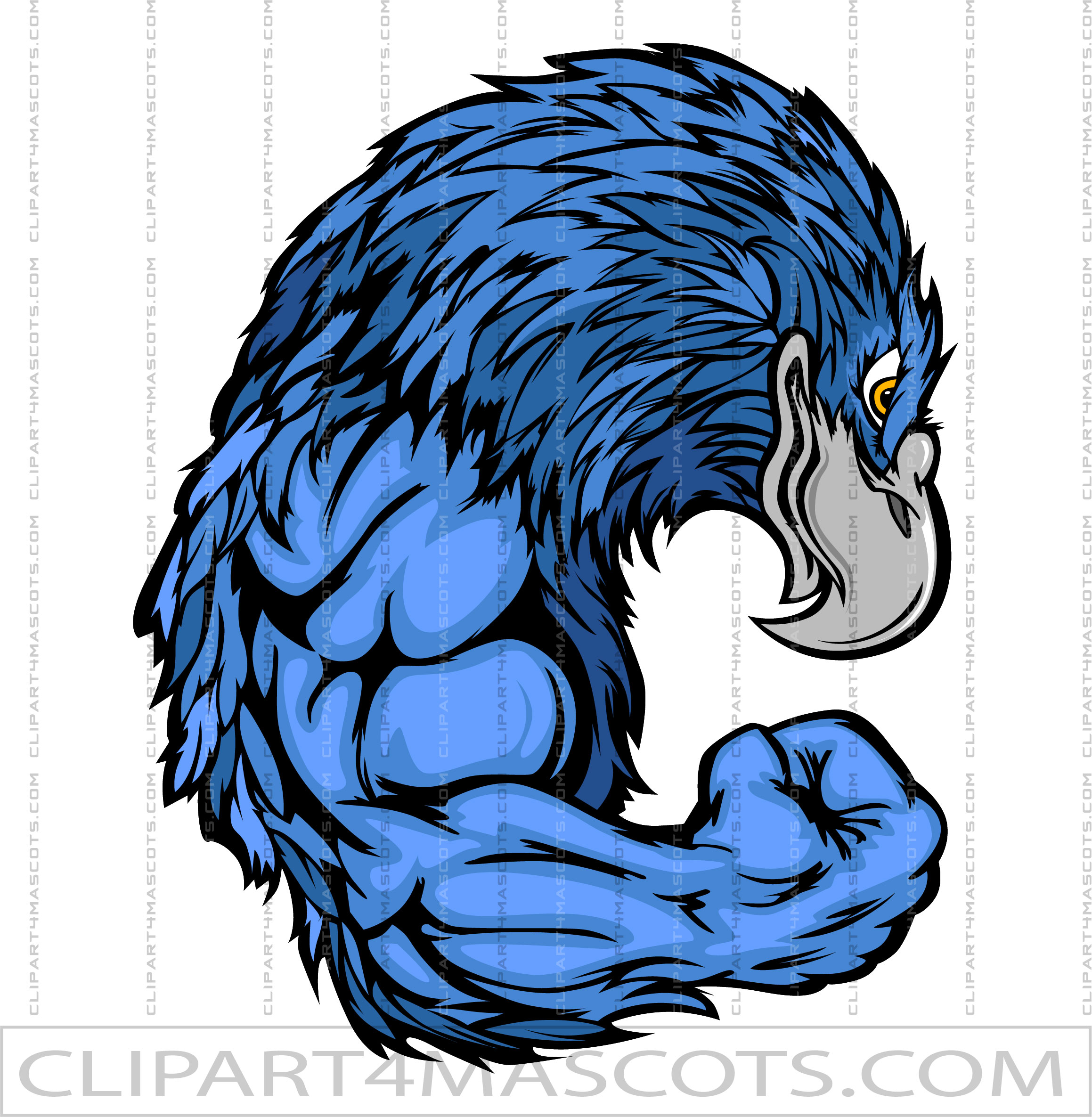 Clip Art Hawk Mascot