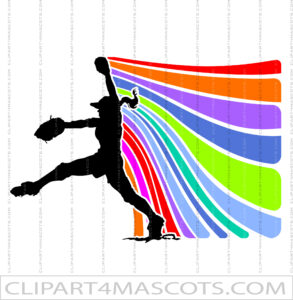 Softball Player Clipart