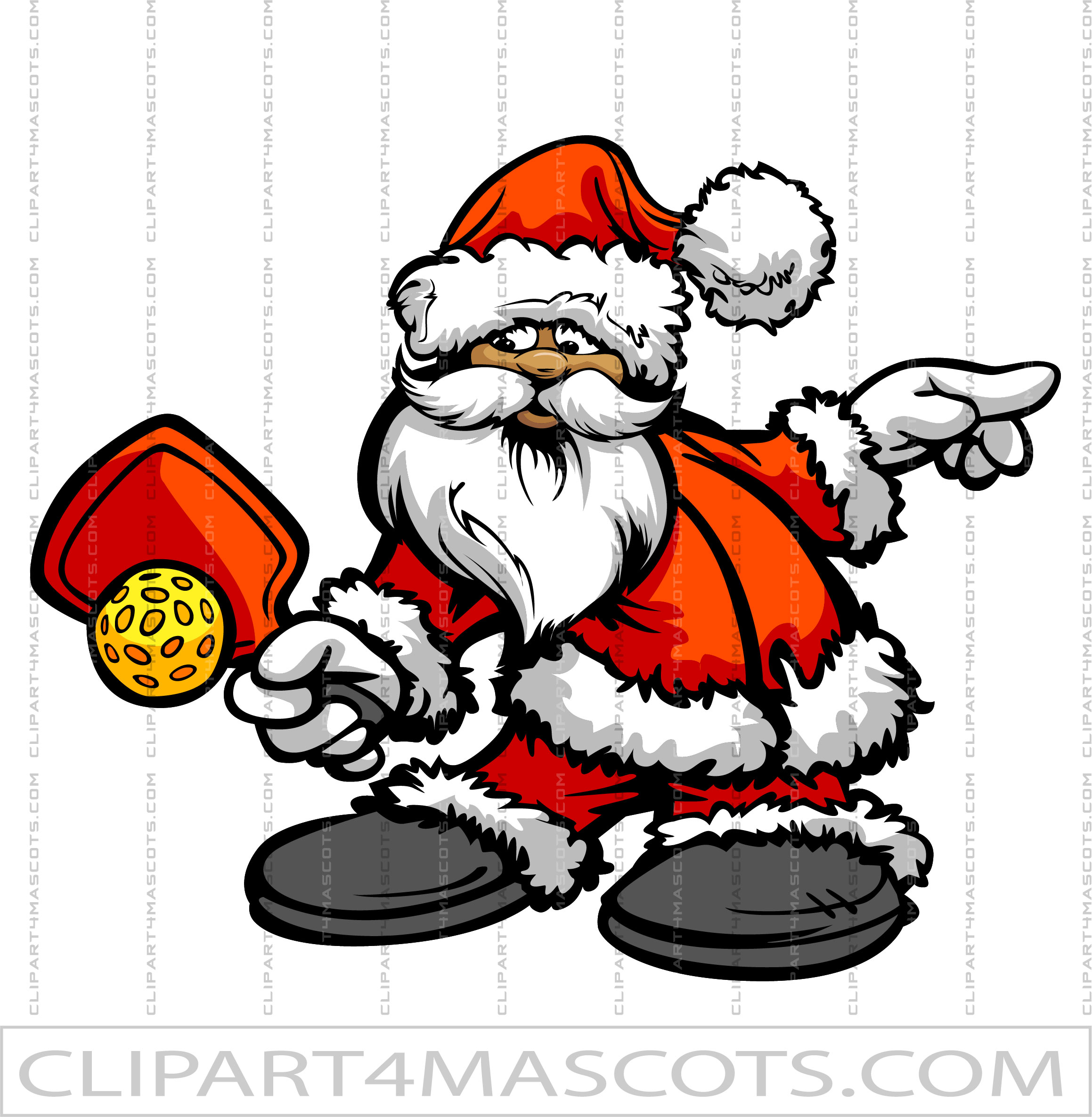 Santa Playing Pickleball