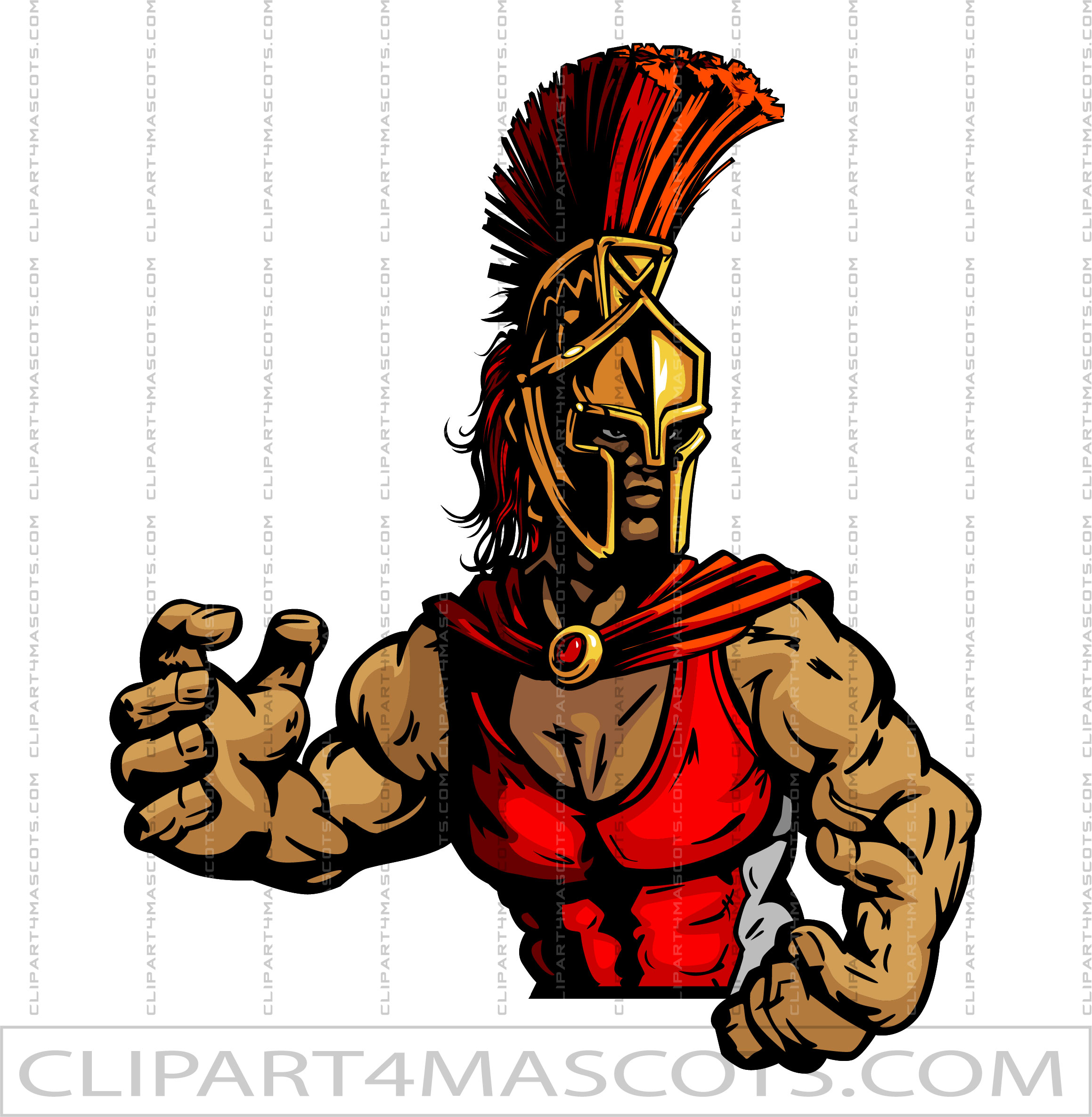 Spartan in Wrestling Pose