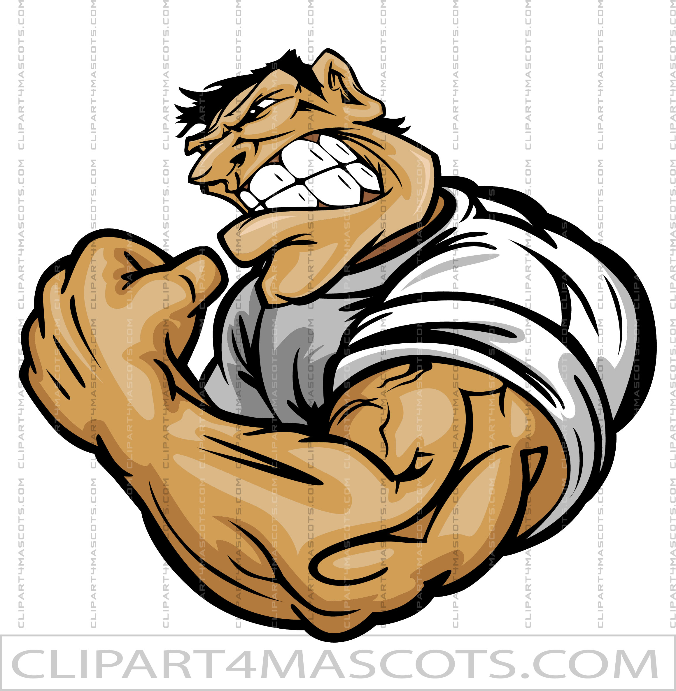 Cartoon Muscle Man