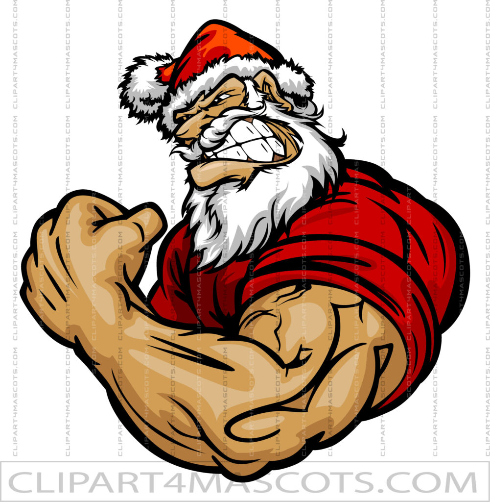 Muscular Santa Claus | Vector Format | JPG EPS PNG AI