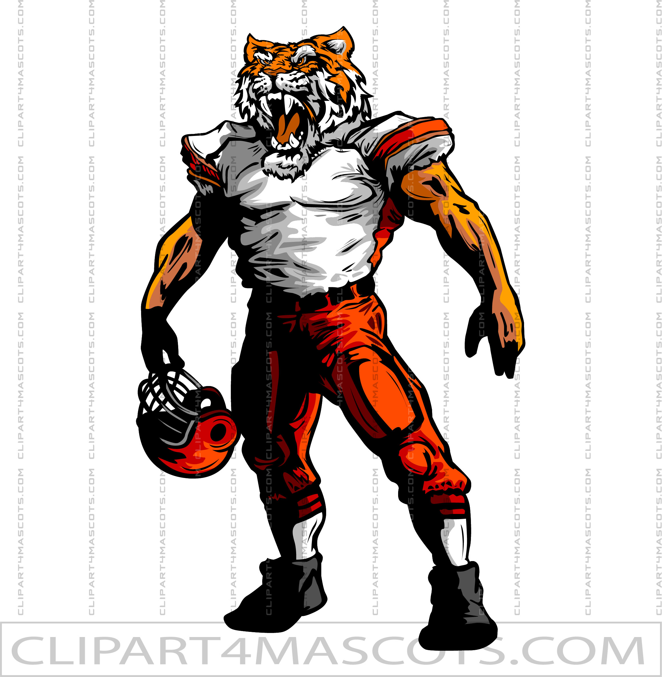 Clip Art Tiger Football