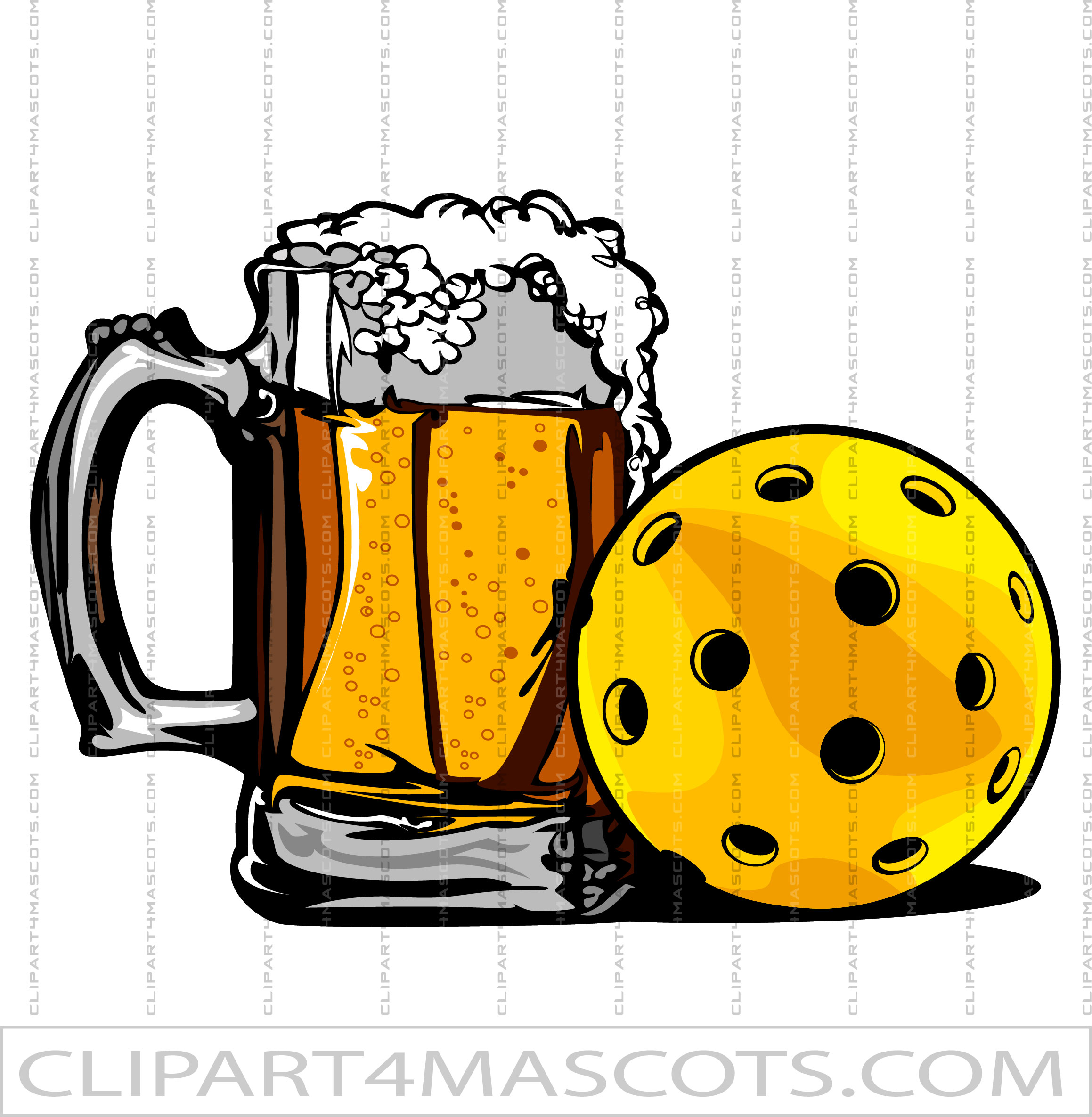 Pickleball Beer Graphic