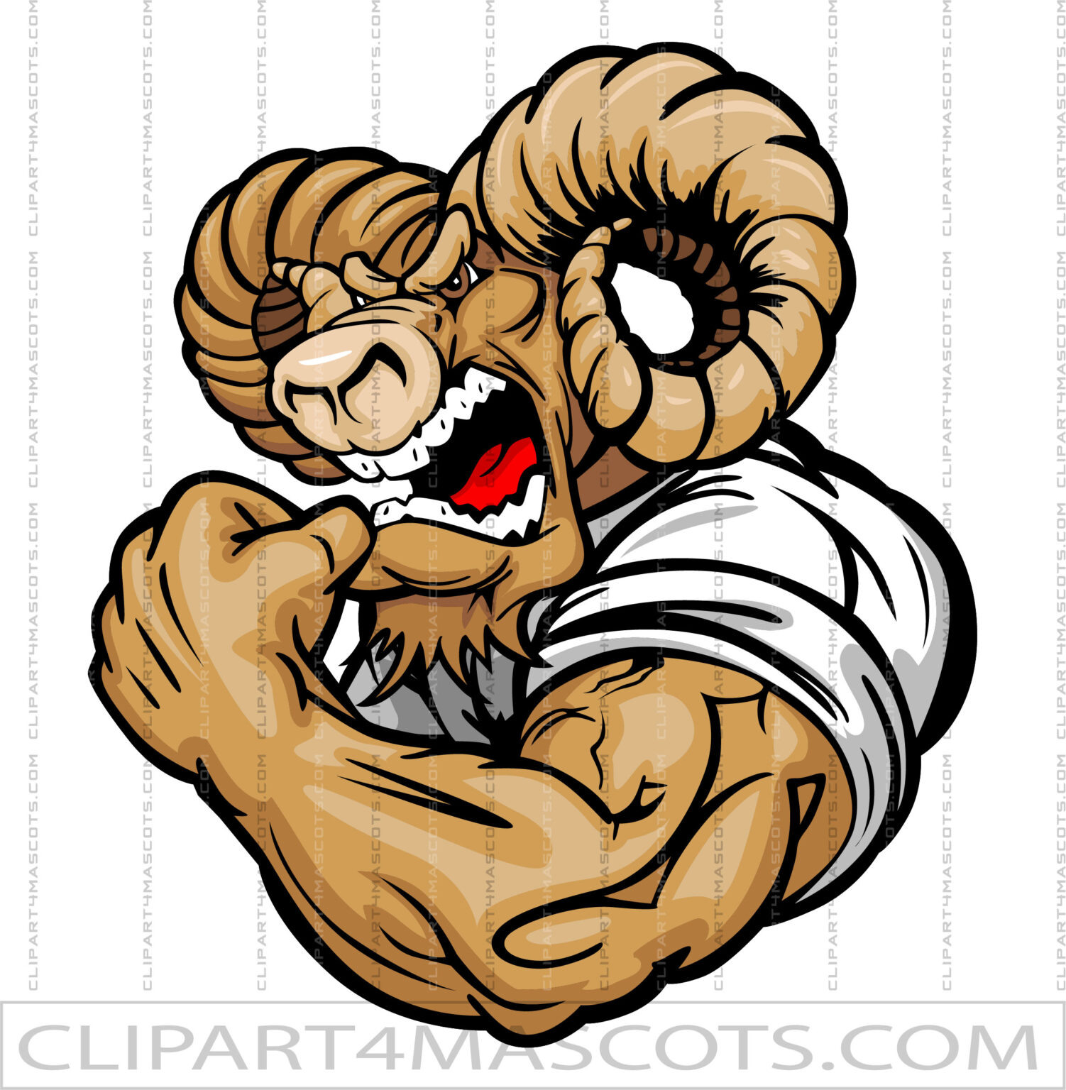 Powerful Ram Clip Art Vector Format Eps Png Ai 2546