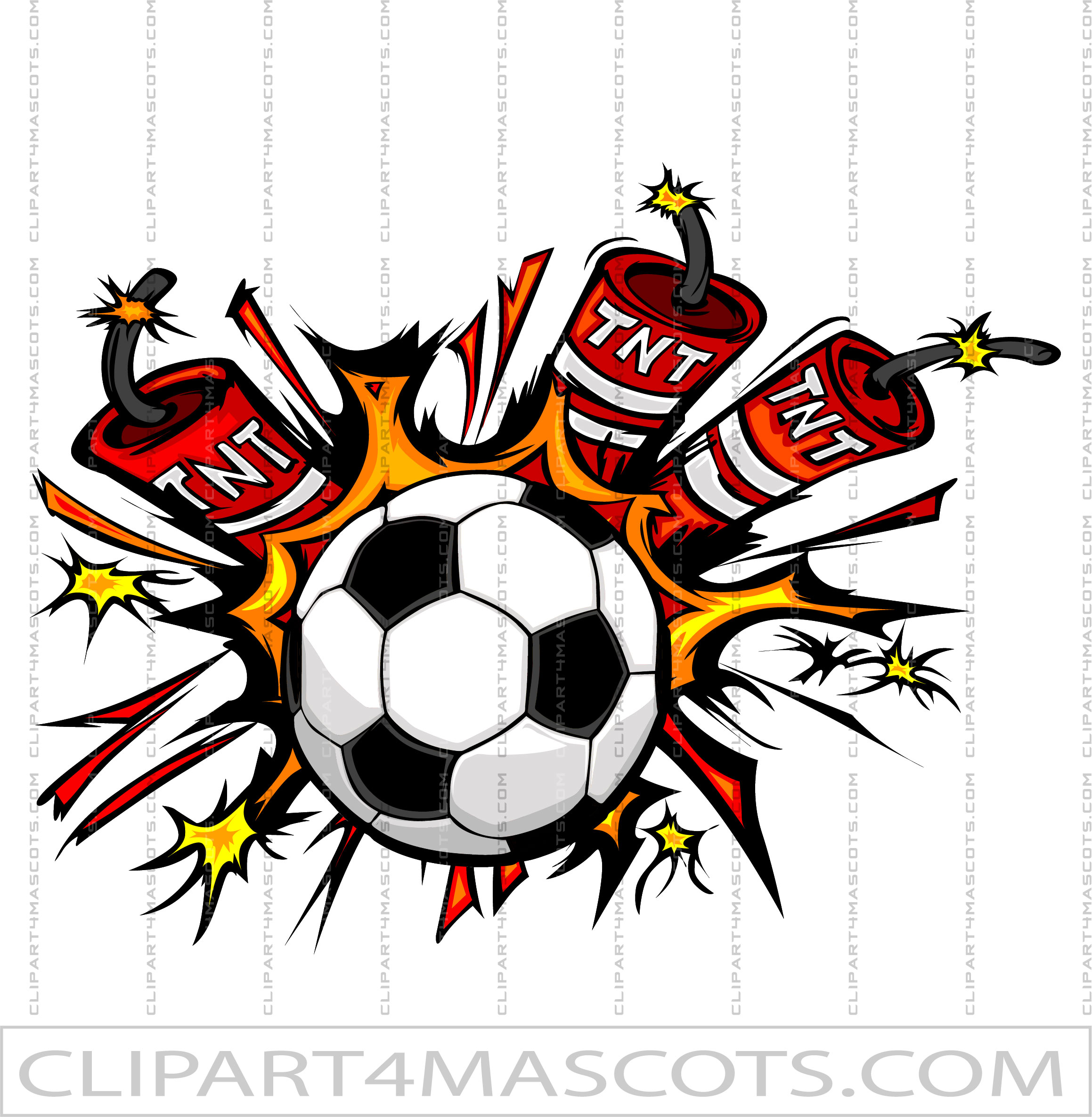 Soccer Explosion Clip Art