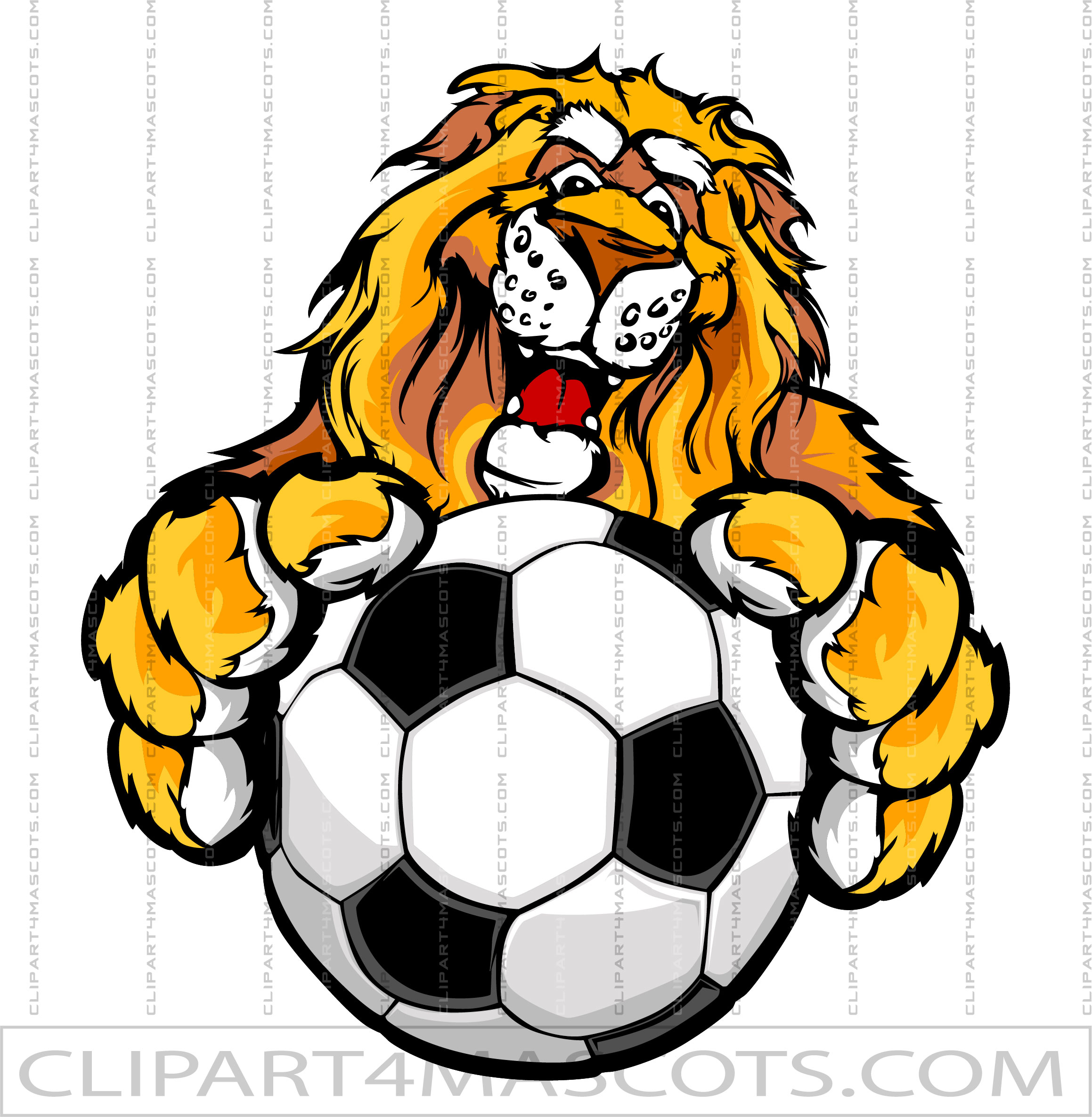 Soccer Lion Clip Art