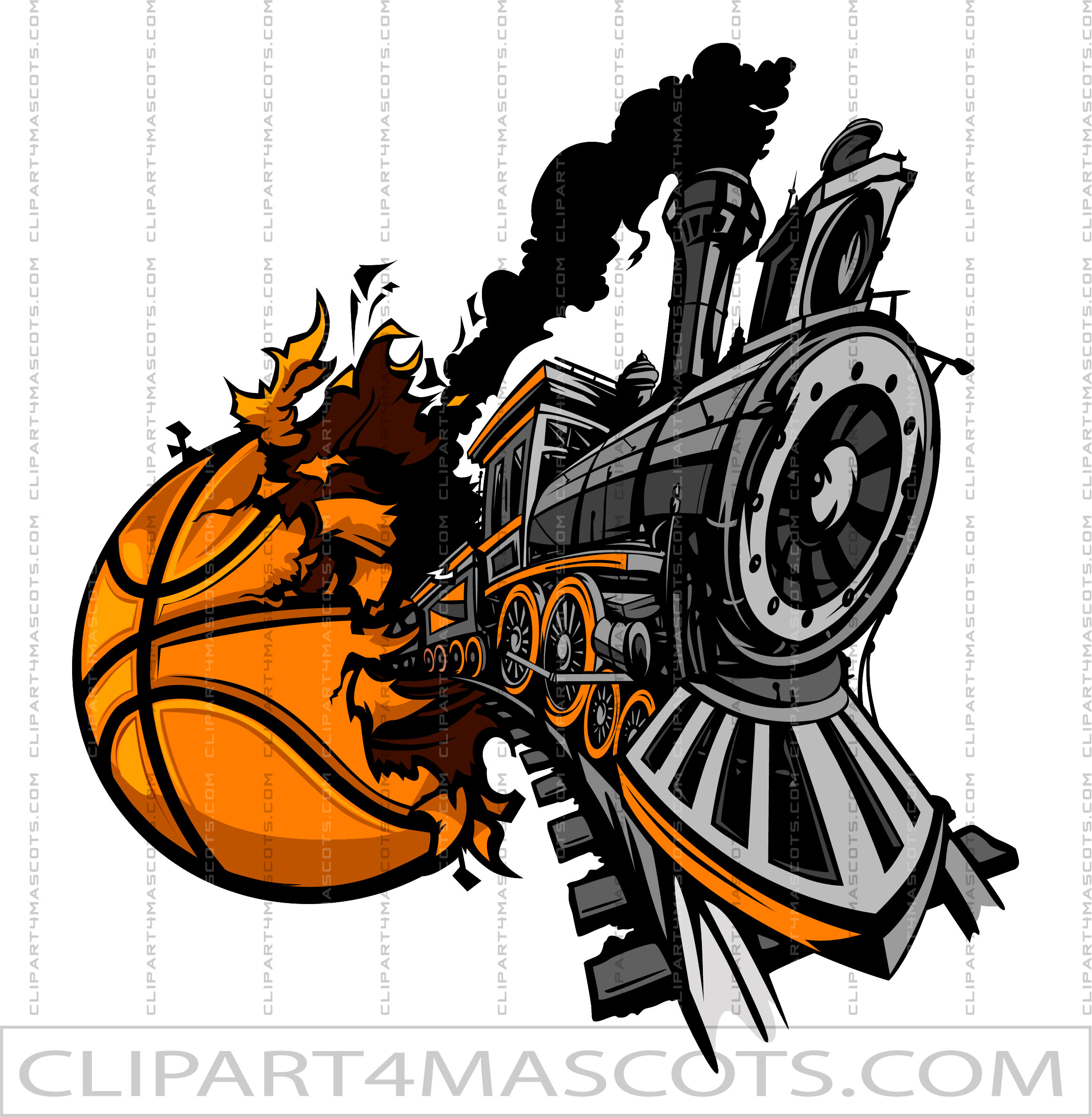 Train Basketball Clip Art