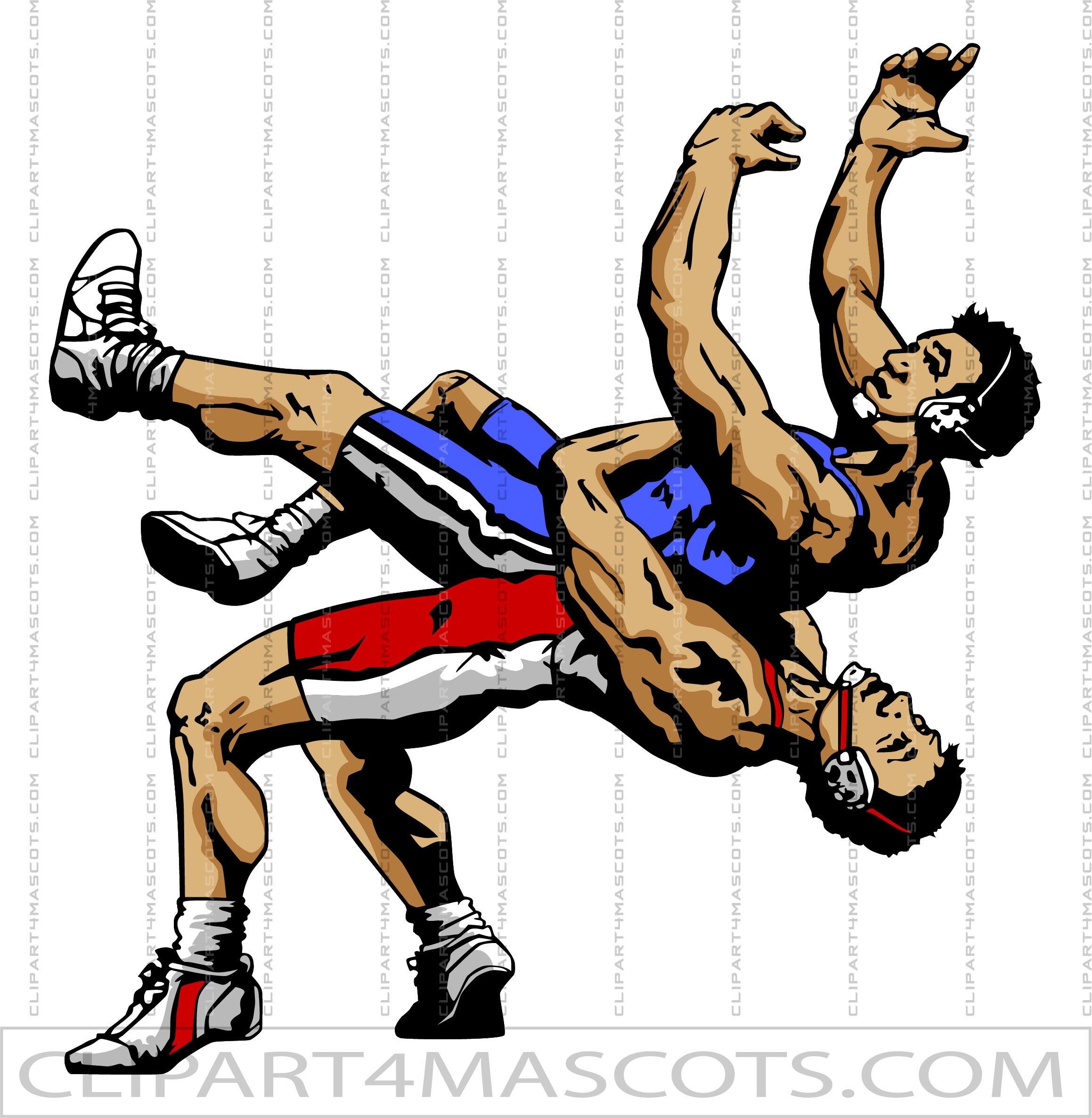 Clipart Wrestlers