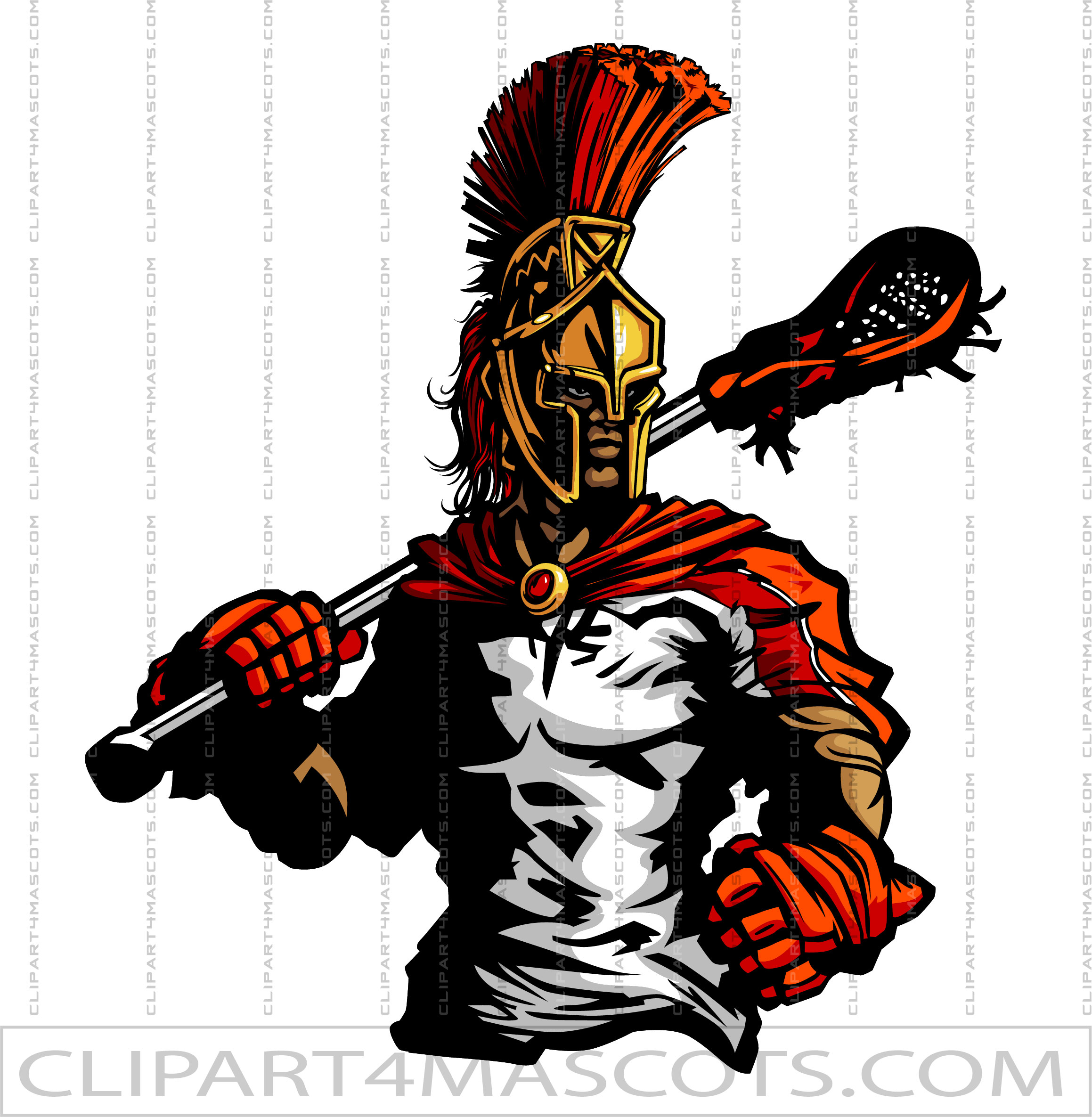 Spartan Lacrosse Mascot