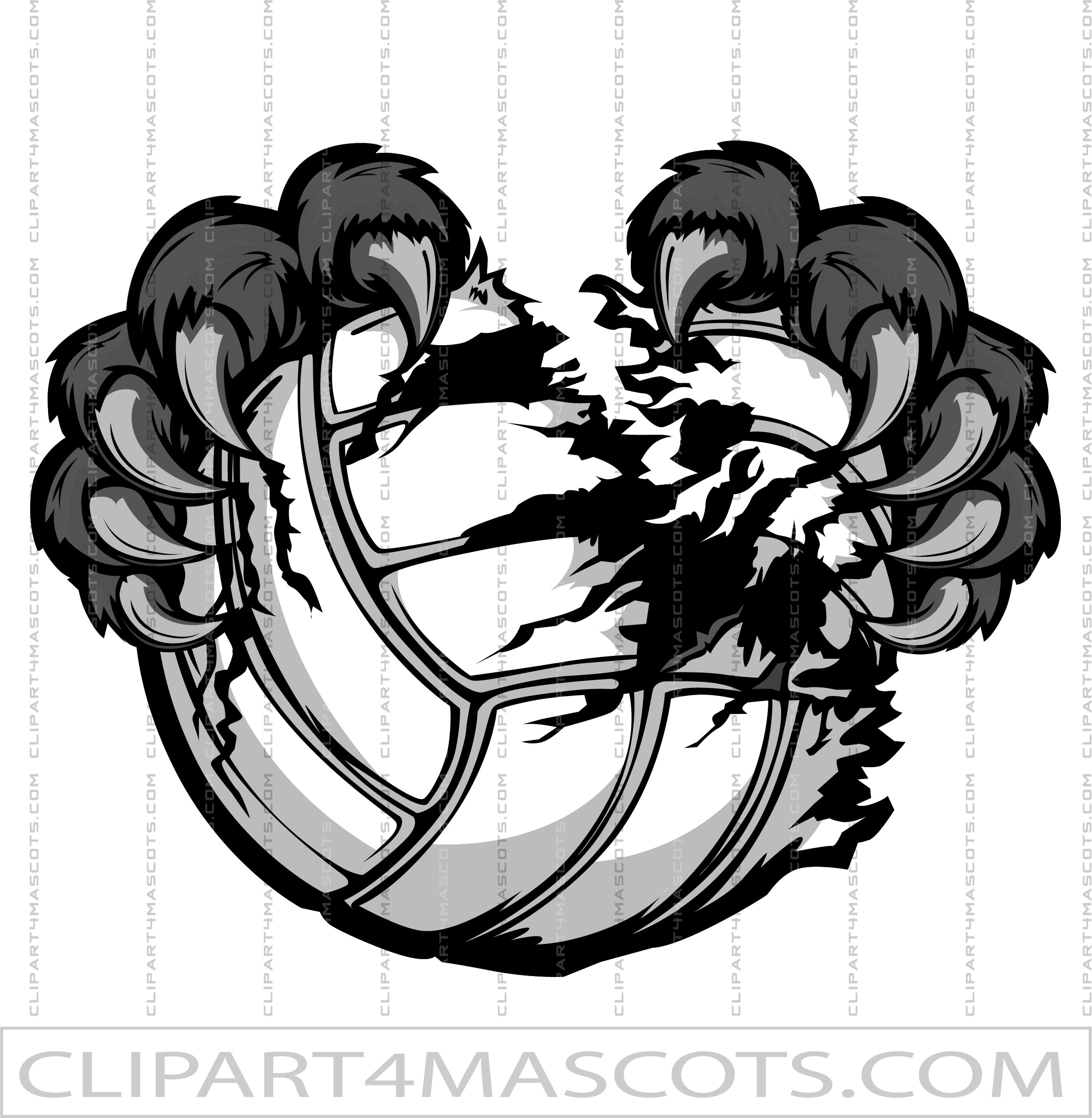 Torn Volleyball Panther Claws