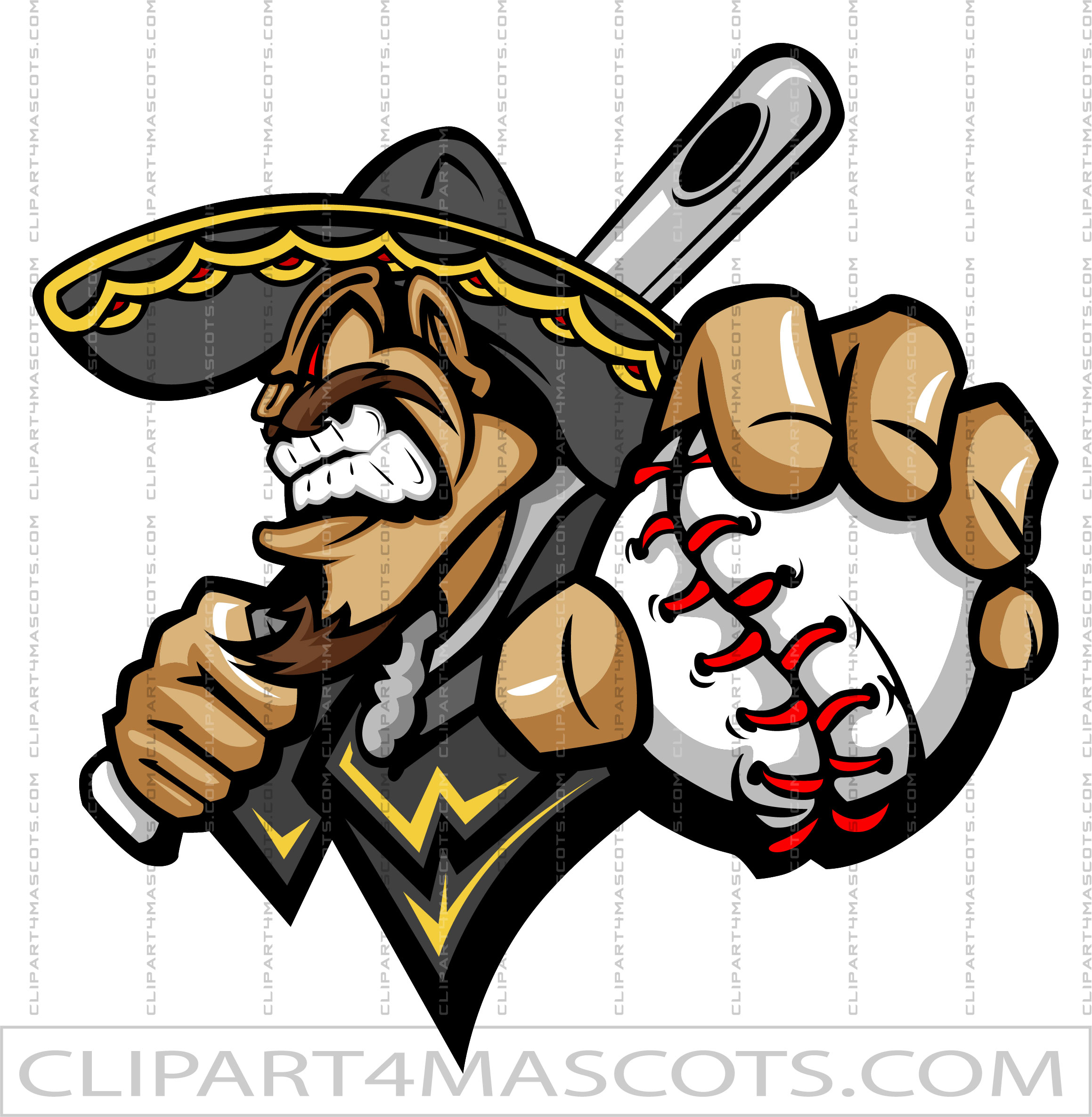 Vaquero Baseball Clip Art