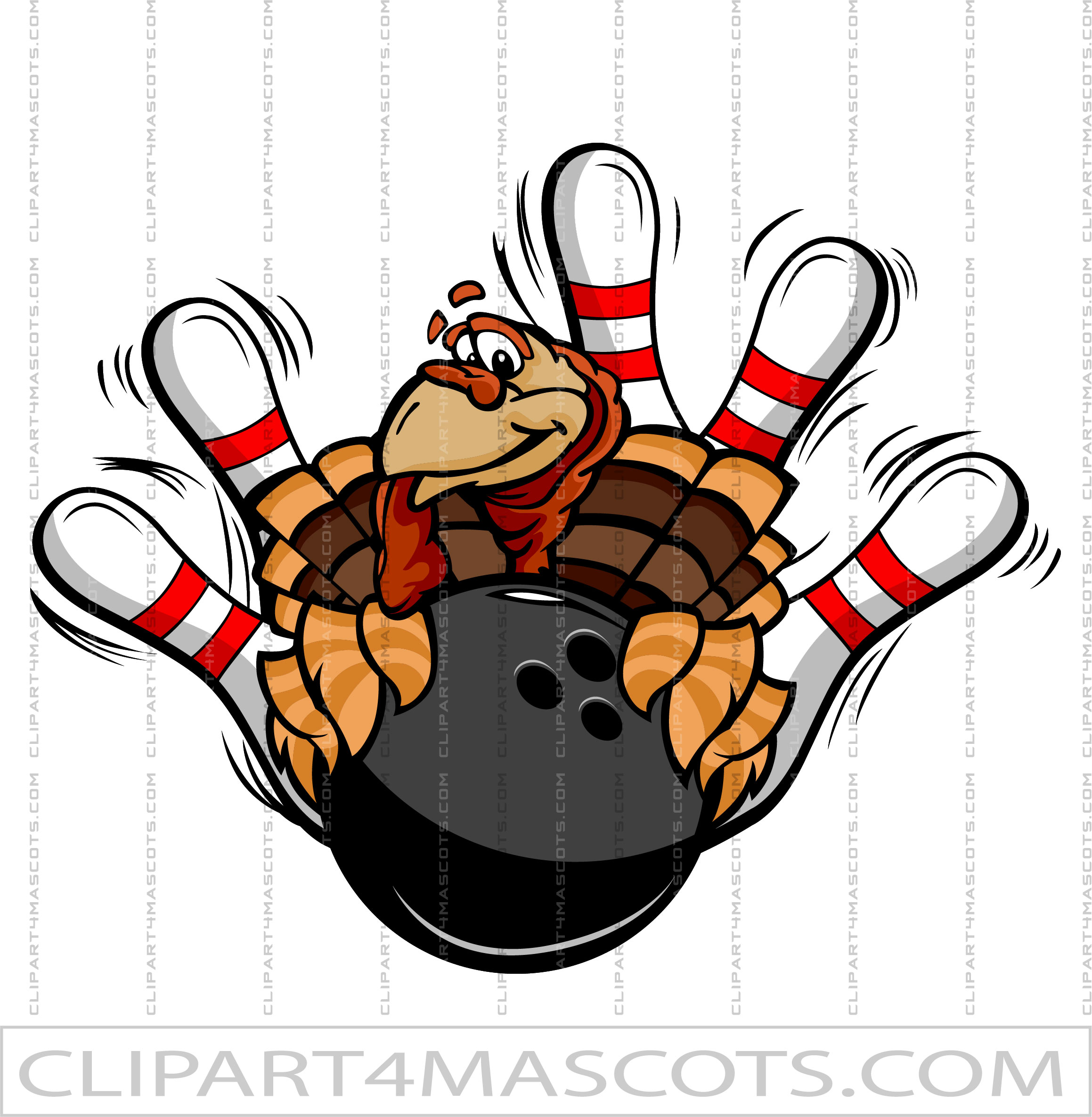 Vector Art Bowling Turkey
