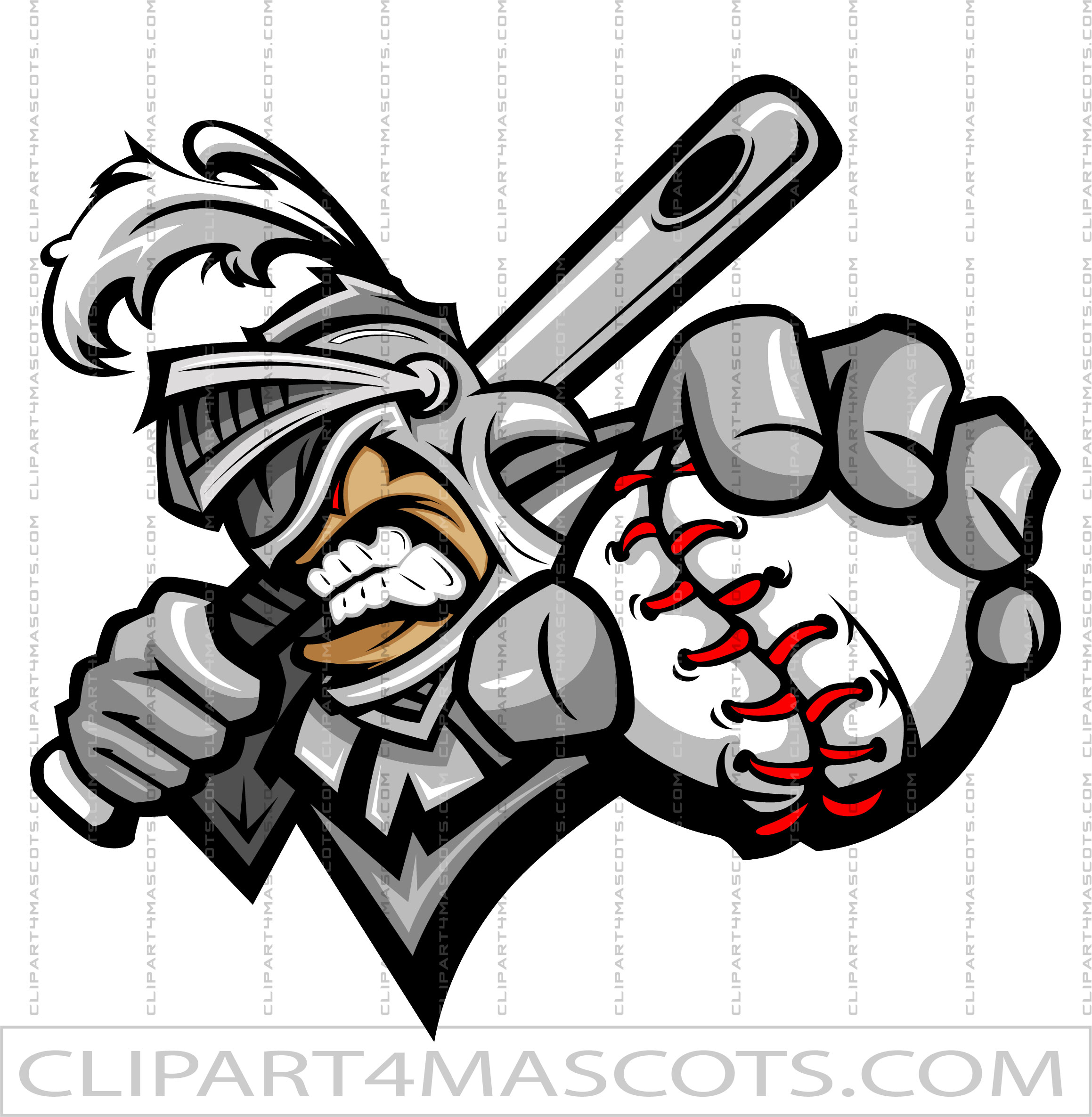 Knight Baseball Clipart