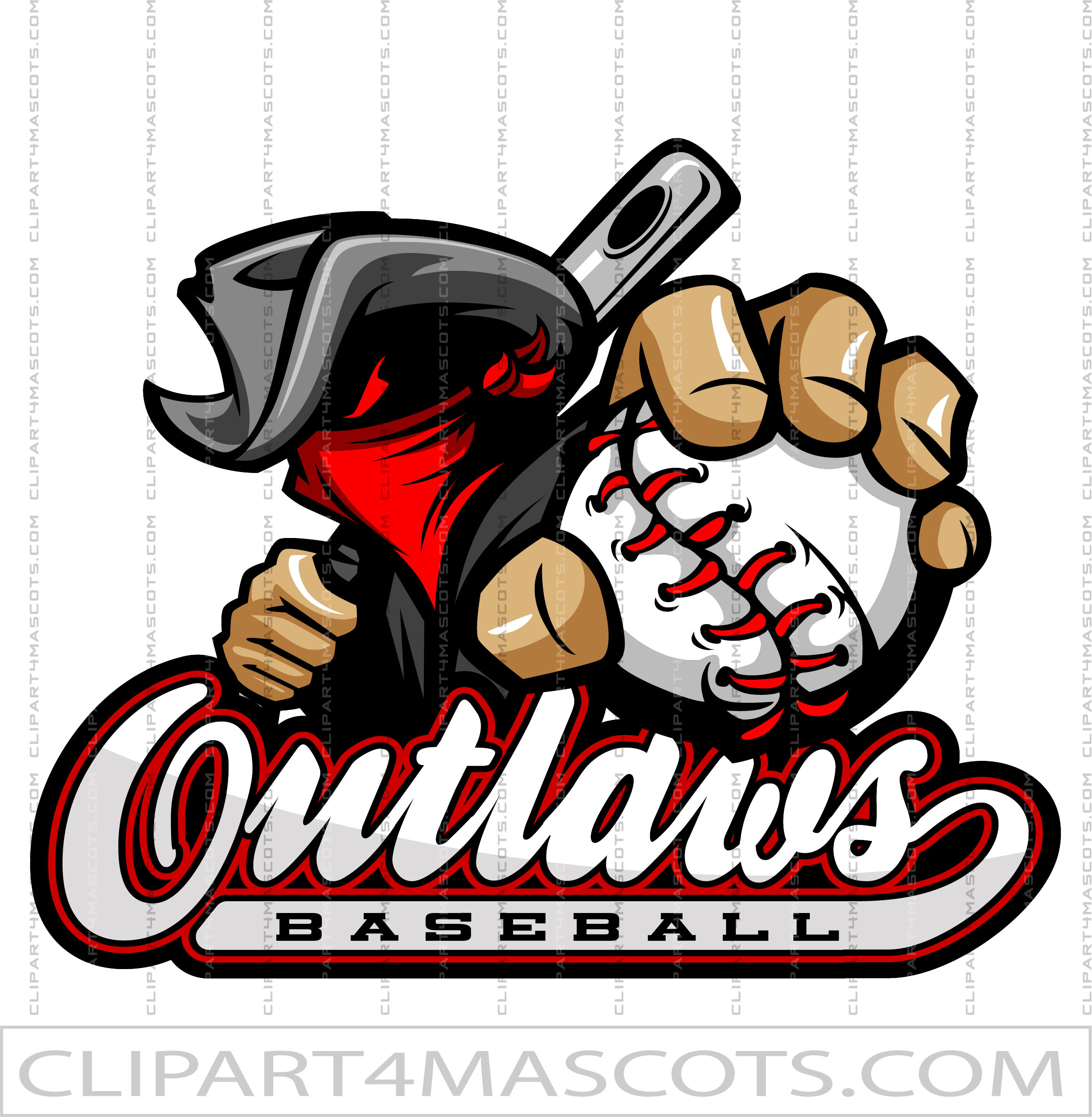 Outlaws Baseball Team Logo