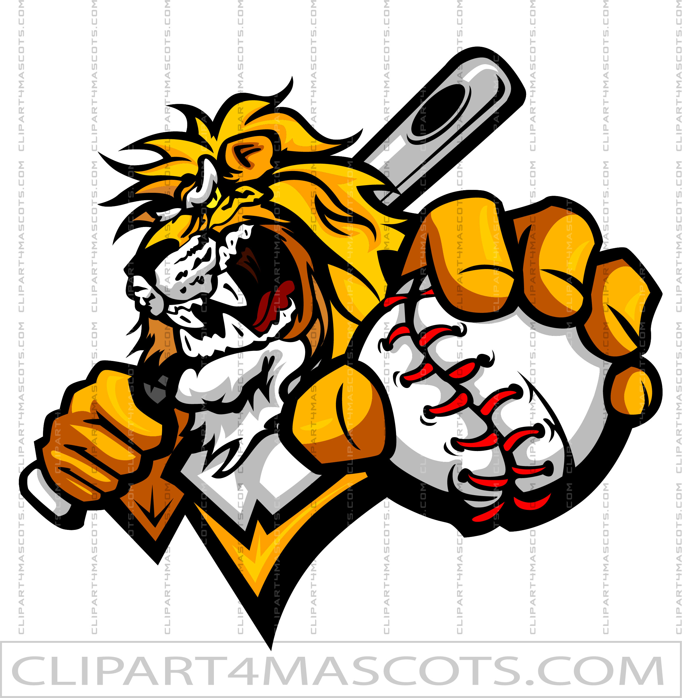 Baseball Lion Mascot