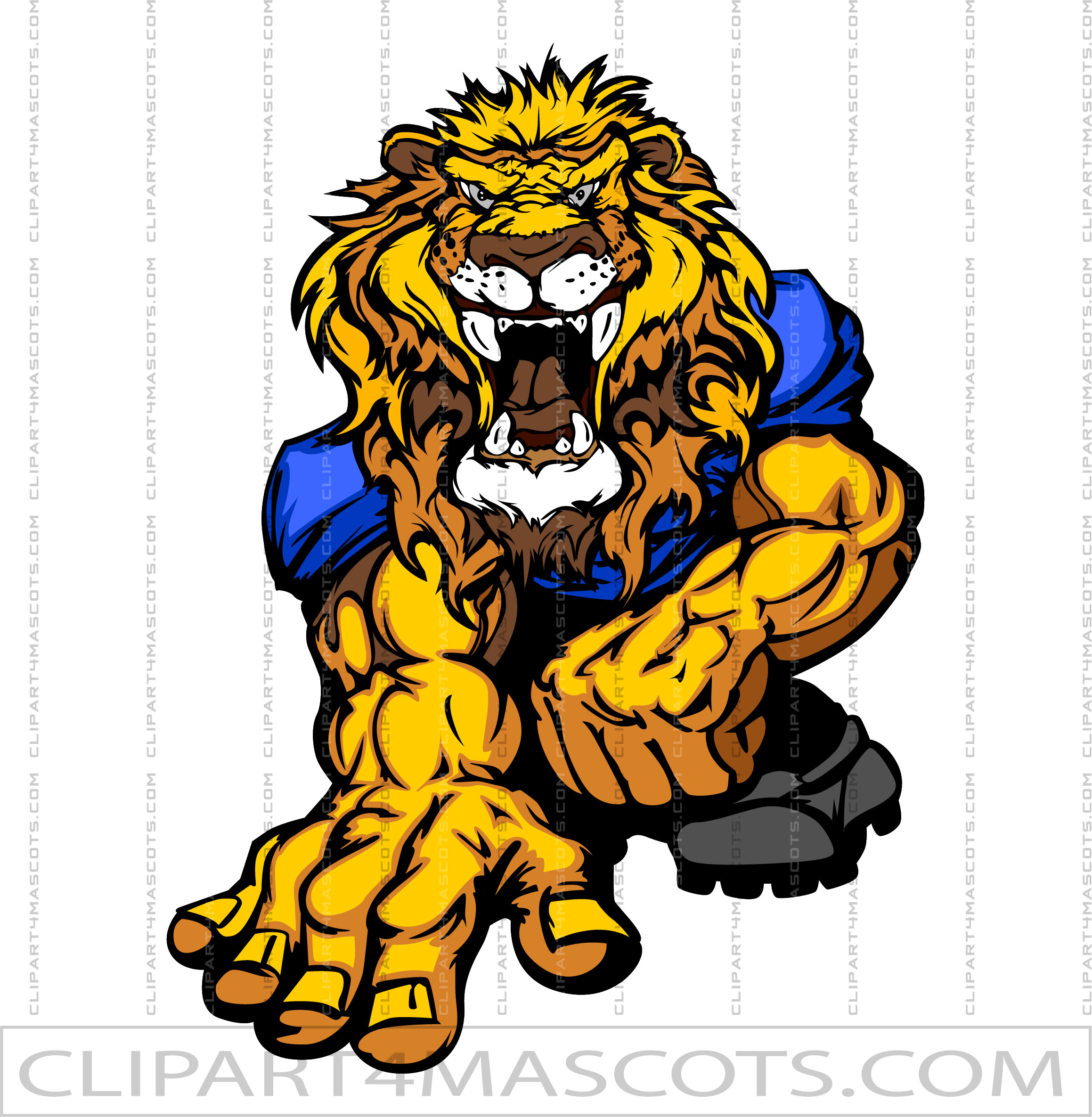 Lion Football Mascot